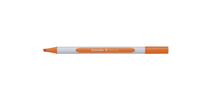 Surligneur schneider shine-up pointe biseautee trait 1/4mm  corps triangulaire coloris    orange