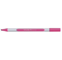 Surligneur schneider shine-up pointe biseautee trait 1/4mm  corps triangulaire coloris    rose