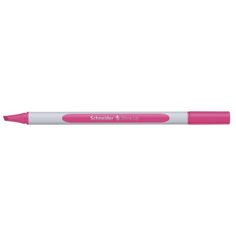 Surligneur schneider shine-up pointe biseautee trait 1/4mm  corps triangulaire coloris    rose