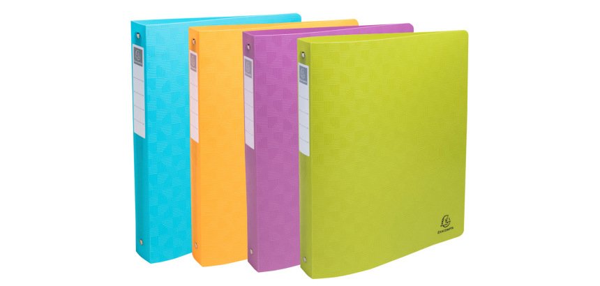 Classeur 2anneaux 30mm polypropylène recyclé Pop'N Co - Couleurs assorties