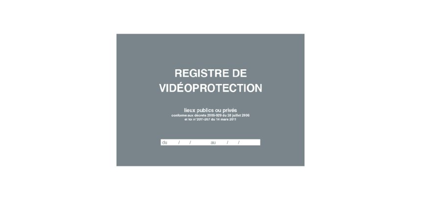 Registre videoprotection elve a4 couverture rigide 104      pages