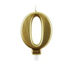 Bougie eurowrap chiffre anniversaire n  0 coloris or