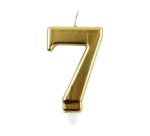 Bougie eurowrap chiffre anniversaire n  7 coloris or