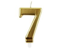 Bougie eurowrap chiffre anniversaire n  7 coloris or