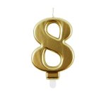 Bougie eurowrap chiffre anniversaire n  8 coloris or