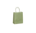 Sac kraft 90g/m2 poignees torsadees 180x80x220mm        coloris vert amande