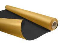 Papier cadeau kraft duo metal 60gr rouleau 0,69x50m coloris noir / or