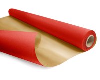 Papier cadeau kraft duo metal 60gr rouleau 0,69x50m coloris rouge / or