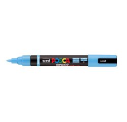 Marqueur posca pc5br peinture base eau inodore tout support pointe moyenne brush coloris  bleu clair