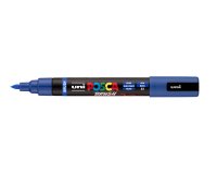 Marqueur posca pc5br peinture base eau inodore tout support pointe moyenne brush coloris  bleu fonce