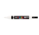 Marqueur posca pc5br peinture base eau inodore tout support pointe moyenne brush coloris  blanc