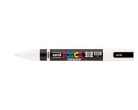 Marqueur posca pc5br peinture base eau inodore tout support pointe moyenne brush coloris  blanc