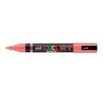 Marqueur posca pc5br peinture base eau inodore tout support pointe moyenne brush coloris  corail