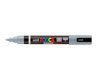 Marqueur posca pc5br peinture base eau inodore tout support pointe moyenne brush coloris  gris