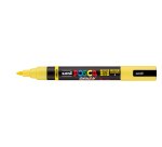 Marqueur posca pc5br peinture base eau inodore tout support pointe moyenne brush coloris  jaune
