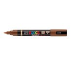 Marqueur posca pc5br peinture base eau inodore tout support pointe moyenne brush coloris  marron