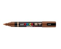 Marqueur posca pc5br peinture base eau inodore tout support pointe moyenne brush coloris  marron