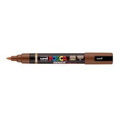 Marqueur posca pc5br peinture base eau inodore tout support pointe moyenne brush coloris  marron