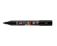 Marqueur posca pc5br peinture base eau inodore tout support pointe moyenne brush coloris  noir