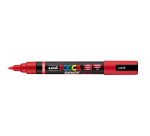 Marqueur posca pc5br peinture base eau inodore tout support pointe moyenne brush coloris  rouge
