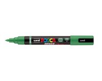 Marqueur posca pc5br peinture base eau inodore tout support pointe moyenne brush coloris  vert fonce
