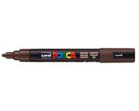 Marqueur posca pc5m peinture base eau inodore tout support pointe moyenne trait          1,8-2,5mm coloris marron