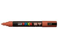 Marqueur posca pc5m peinture base eau inodore tout support pointe moyenne trait          1,8-2,5mm coloris chataigne