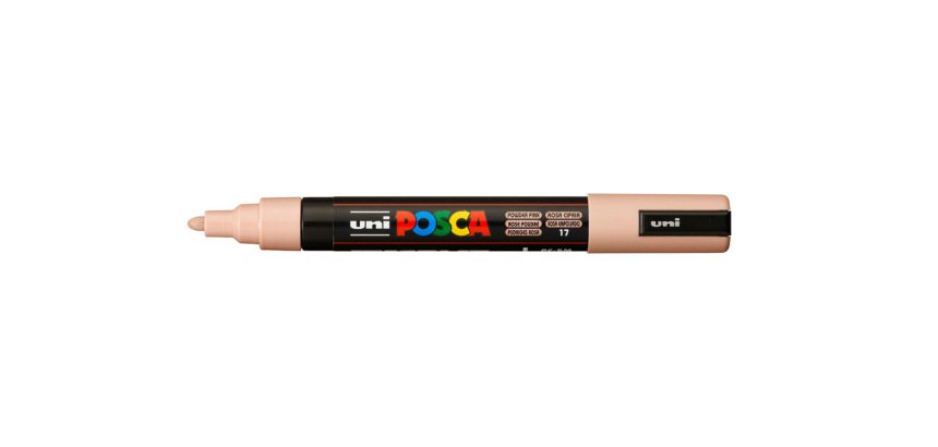 Marqueur posca pc5m peinture base eau inodore tout support pointe moyenne trait          1,8-2,5mm coloris rose poudre