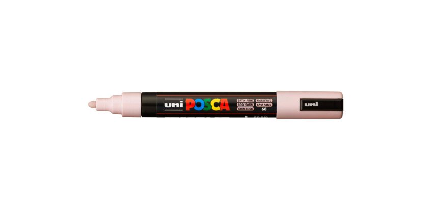 Marqueur posca pc5m peinture base eau inodore tout support pointe moyenne trait          1,8-2,5mm coloris rose satin