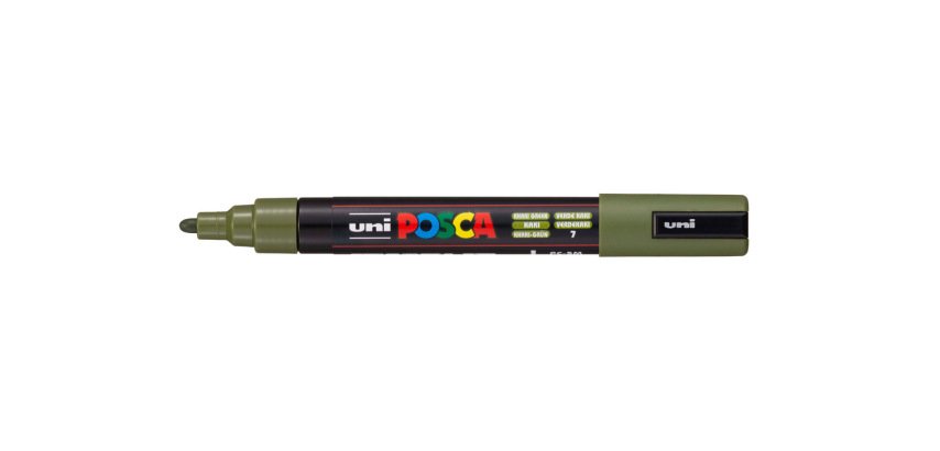 Marqueur à pigment PC-5M, vert kaki