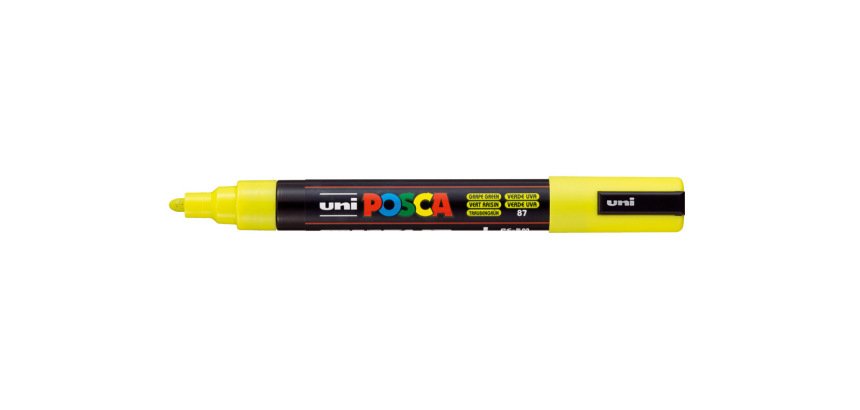 Marqueur posca pc5m peinture base eau inodore tout support pointe moyenne trait          1,8-2,5mm coloris vert raisin