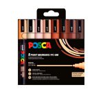 Marqueur posca pc5m peinture base eau inodore tout support pointe moyenne trait          1,8-2,5mm pack de 8