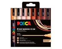Marqueur posca pc5m peinture base eau inodore tout support pointe moyenne trait          1,8-2,5mm pack de 8