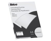 Pochette plastification ibico basics a4 125 microns coloris transparent boite 100 unites