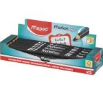 Crayon ardoise maped marker'peps bois effacable a  sec coloris noir