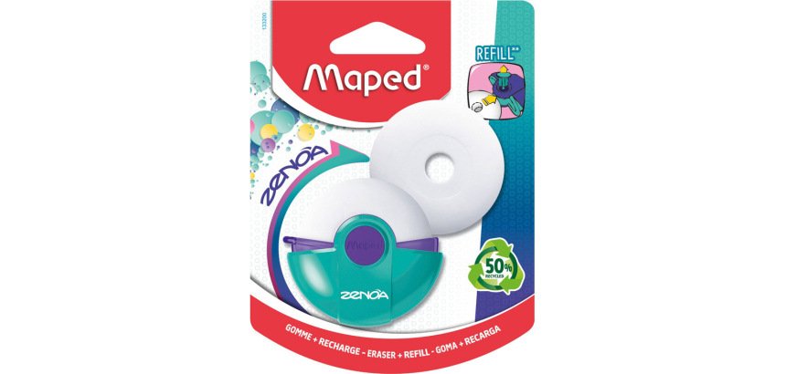Gomme maped zenoa ronde rechargeable etui protection