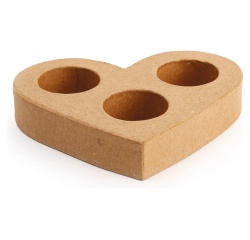 Centre de table graine creative bougeoir coeur       130x150x25mm