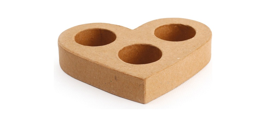 Centre de table graine creative bougeoir coeur       130x150x25mm