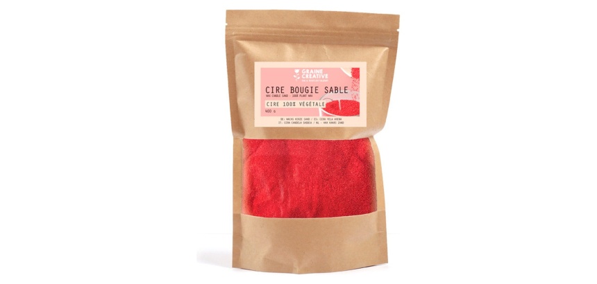 Cire bougie graine creative vegetale sable rouge 400 gr