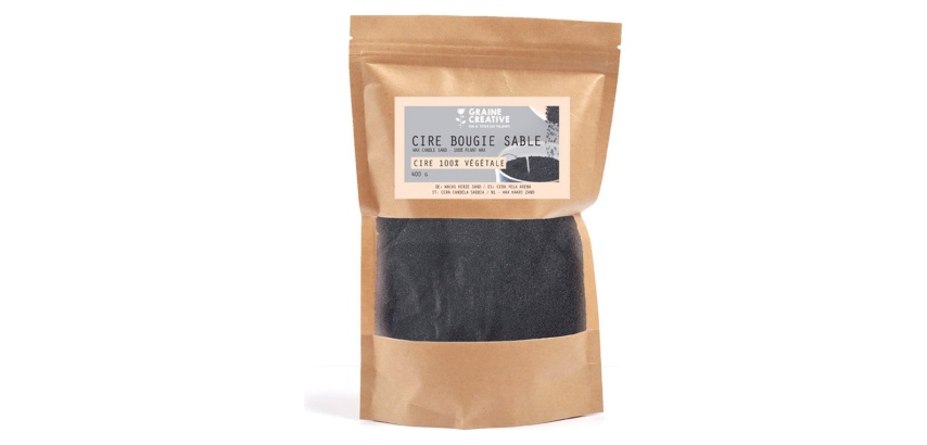 Cire bougie graine creative vegetale sable noir 400 gr
