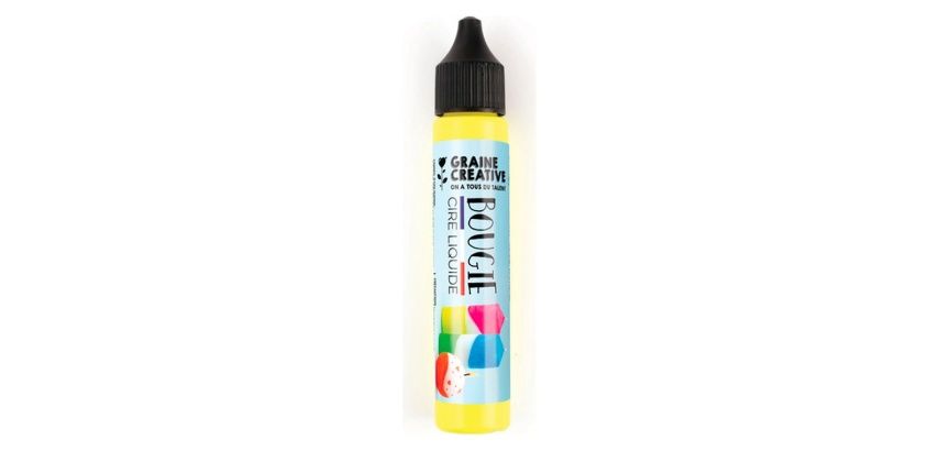 Crayon pour bougie graine creative 30ml coloris jaune   fluo