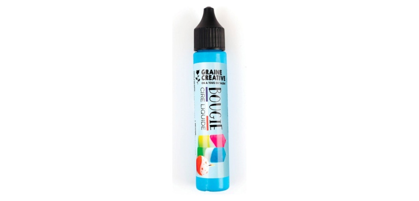 Crayon pour bougie graine creative 30ml coloris bleu    fluo