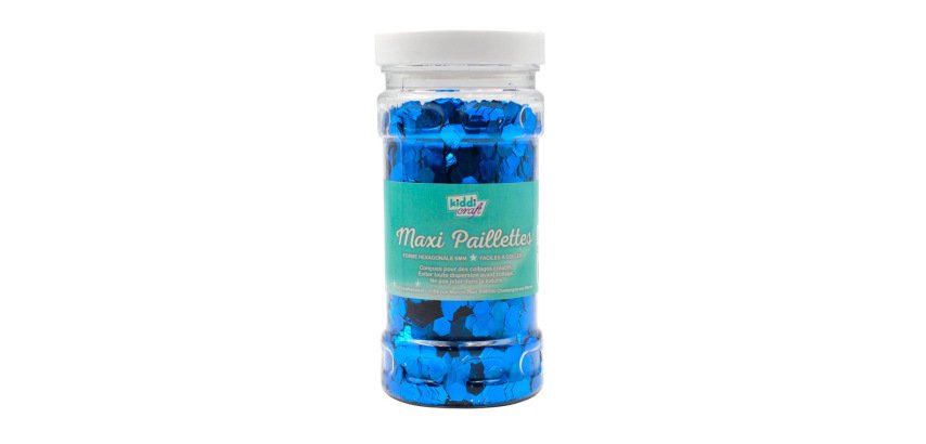 Paillettes oz international nid d'abeille pot 100g        coloris bleu
