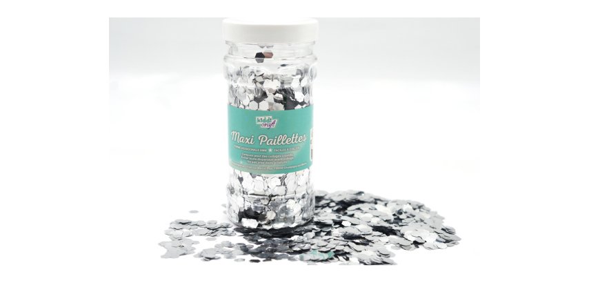 Paillettes oz international nid d'abeille pot 100g        coloris argent