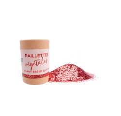 Paillettes oz international biodegradable vegetales tube  carton 35g coloris rouge