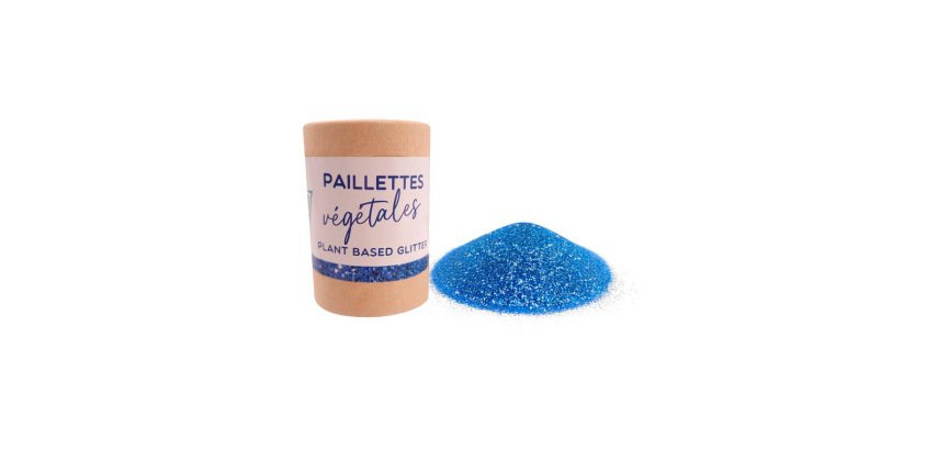 Paillettes oz international biodegradable vegetales tube  carton 35g coloris bleu
