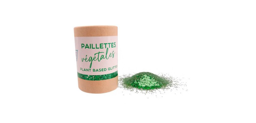 Paillettes oz international biodegradable vegetales tube  carton 35g coloris vert