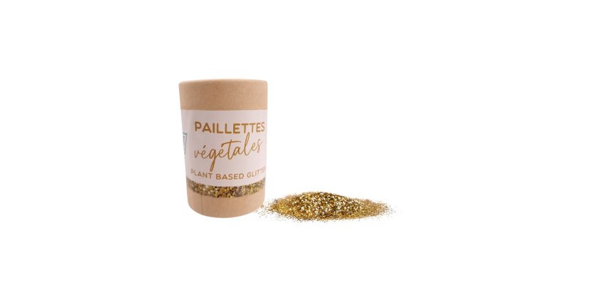 Paillettes oz international biodegradable vegetales tube  carton 35g coloris or