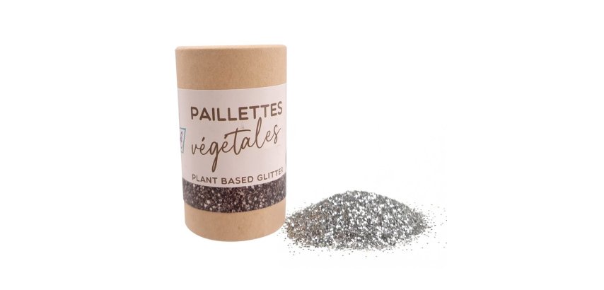 Paillettes oz international biodegradable vegetales tube  carton 35g coloris argent