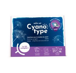 Atelier cyanotype enjoy art pret   l'emploi maxi pack 40  feuilles a5 + 10 plaques a5 + 210 motifs imprimes